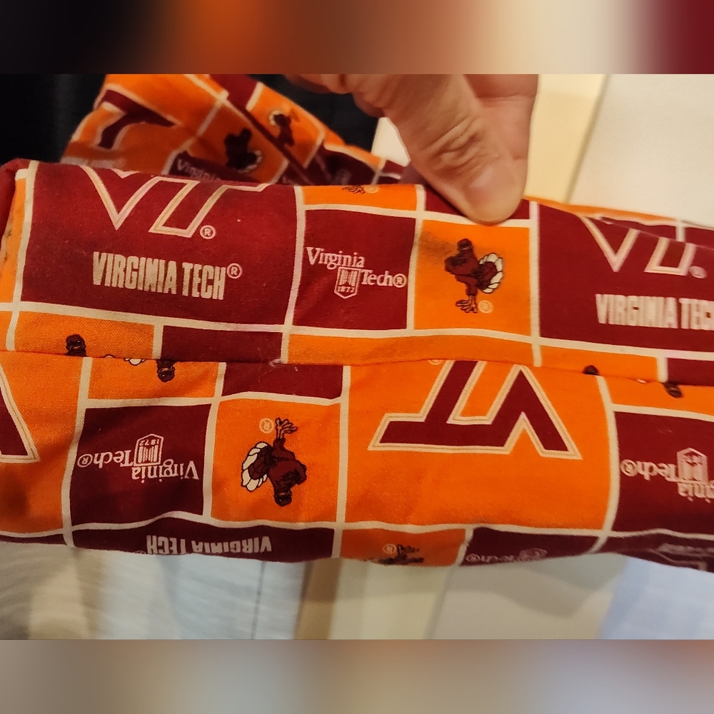 NCAA Virginia tech hokies shoulder bag purse - orange and maroon - Picture 7 of 7